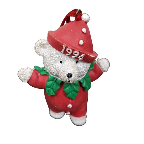 Vintage 1999 Santa Bear Christmas Ornaments 16pcs 15 Year Set Marshall Fields - Picture 11 of 16